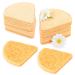 Compressed facial sponges for cleaning flower -shaped facial sponges for the facial cleaning exfoliator sponge compressed facial sponge for beauticians (triangles | yellow)