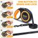 Euroca Retractable Dog Leash for Small Medium and Large Dogs Up to 110LBS- 16' Heavy Duty Reflective Nylon Tape Tangle-Free Quick-Lock Braking System Anti-Slip Handle (Medium Black) Medium Black - Buy Online on GoSupps.com