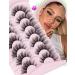 JIMIRE False Eyelashes Natural Look Faux Mink Lashes Fluffy Wispy Y2K Style Eyelashes Cat Eye Lashes That Look Like Eyelash Extensions 16mm Strip Eyelashes 7 Pairs Pack - Buy Online on GoSupps.com
