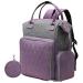 QZLKNIT Knitting Bag Backpack Crochet Bags and Totes Organizer Crochet Backpack Organizer Large Yarn Storage Organizer for Knitting Needles Crochet Hooks and Other Crochet Accessories (Bag Only) Purple