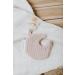 BO BABYS ONLY Moon-Shaped Pacifier Cloth - Sky Cotton & Teddy Fabric - 20x20 cm for Girls - Old Pink - Buy Online on GoSupps.com