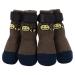 Petloft anti-slip dog socks 4 pieces indoor slide-resistant dog socks with adjustable removable fastening tape for small medium-sized dogs cats puppies older pets (l brown paw) brown paw l