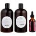 Organic Hair Solution: Shampoo Conditioner & Edge Growth Oil with Aloe Vera Avocado Castor Tea Tree Argan Jojoba & Peppermint for Stronger Thicker Longer Hair - Nourish & Strengthen - Buy Online on GoSupps.com