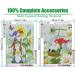 2Pack Full Drill Gnomes Kissing Flowers Diamond Painting Kits for Adults - DIY 5D Garden Diamond Art with Sunflowers & Butterfly - 12X16Inch - Buy Online on GoSupps.com