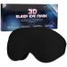 YUNAI 3D Sleep Eye Mask - Adjustable Contoured Cup Night Blindfold for Side Sleepers | Soft Blackout Eye Shade for Sleep Travel & Yoga | Ideal for Men & Women - Buy Online on GoSupps.com