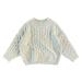 Volunboy Baby Boy Girl Knit Sweater Oversized Blouse Pullover Sweatshirts Crewneck Long Sleeve Knitted Top 4-5 Years Off-white