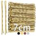Mbsomnus 7cm Hair Grips 50pcs - Blonde Hair Pins Bobby Pins Waved Long Kirby Grips - Essential Hair Accessories for Women & Girls Ideal for All Types of Hair 50 count (Pack of 1) Gold