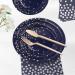 168Pcs Navy blue Party tableware Supplies Navy Blue Paper Plate with Silver Dot Serve 24 Guests Blue Party Plates Cups and Napkins Sets for Birthday Wedding Baby Shower Party Graduation Decorations - Buy Online on GoSupps.com