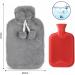 Large 2L Fluffy Hot Water Bottle - Durable Natural Rubber Bottle for Adults & Children | Perfect Gift - Buy Online on GoSupps.com