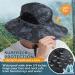 EINSKEY Waterproof Wide Brim Sun Hat in 05 Dark Grey Camo - Unisex Bucket Hat for Fishing, Hiking, Safari - Foldable Boonie Hat for Garden and Beach - Buy Online on GoSupps.com