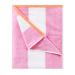 HENBAY Fluffy Oversized Beach Towel - Plush Thick Large 70 x 35 Inch Cotton Pool Towel, Rose Red Striped Quick Dry Swimming Cabana Towel Classic Rose