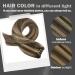 Moresoo Dark Brown with Caramel Blonde Human Hair Weft Extensions 24 Inch - Double Weft, 100g/Pack #P4/27 - Buy Online on GoSupps.com