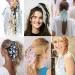 Funlovin 6pcs Chiffon Floral Hair Scarf Scrunchies for Women - Fashion Ponytail Holder & Hair Tie - Buy Online on GoSupps.com