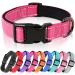 Heele dog collar soft padded neoprene nylon dog collar for small medium-sized dogs and puppies adjustable and reflective collar dog for training pink L L: L ng 40-66 cm (1 Pack) pink