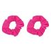 Set of 2 Solid Scrunchies (Hot Pink)