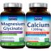 Innate Vitality Magnesium Glycinate 500mg & Calcium 1200mg with D3 5000IU Bundle | High Absorption Supplements for Nerve Health Bone Strength & Immune Support | Non-GMO Gluten-Free | 120 Capsules +
