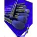 Melanie's10 pieces makeup brush set with Velvet bag. Dark Blue.