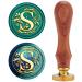 CRASPIRE S Wax Seal Stamp Initial Alphabet Letter S Sealing Wax Stamp Medieval Traditional Classic Retro 25mm Removable Brass Head with Wooden Handle for Wedding Invitations Cards Envelopes