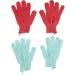 Glamlily 6 Pairs Body Exfoliating Shower Gloves Bath Scrub Wash Mitts for Women & Men | Spa Massage - 6 Colors - Buy Online on GoSupps.com