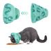 Deaguid Adjustable Cat Cone Collar Soft Large Foldable Cat Recovery Collars & Cones Elizabethan Pet Recovery Collar Cat and Small Dog for Surgery and Lnjuries (Green L)