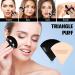 6-Piece Triangle Powder Puff Face Makeup Sponge Set with Strap - Soft Velour Puffs for Mineral Powder & Foundation - Black & Light Skin Tones - Buy Online on GoSupps.com