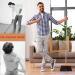 Upright Broom and Dustpan Set with Long Handle | Grey and Orange Cleaning Supplies for Home, Office, Kitchen | Pet Hair and Wood Floor Sweeping Combo - Buy Online on GoSupps.com