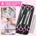 Round Tip Dog Grooming Scissors Kit - Titanium Coated Stainless Steel Set for Small Pet Cat Dog - Thinning/Straight/Curved Shears with Comb and Case in Pink - Buy Online on GoSupps.com