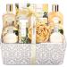 Spa Gift Basket for Women, Spa Luxetique Spa Gift Set for Women - Vanilla Scented Bath Set, 12 Pcs Relaxing Home Spa Kit with Essential Oil, Bath Salts, Body Scrub, Spa Kits for Women