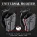 Universal OWB Holster | Compact to Full Size Pistols | Custom Size | Index Finger Release | Adjustable Cant | Autolock | Outside Waistband | Matte Black Finish | Left/Right Handed Option - Buy Online on GoSupps.com