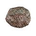 Leopard Shower Cap for Women - Waterproof & Reusable Bath Cap for Girls Hair Treatment (Brown Leopard) - Buy Online on GoSupps.com