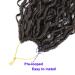 6 Packs 22 Inch Curly Faux Locs Crochet Hair - Boho Style Goddess Locs Synthetic Braids - T1B/30 (Pack of 6) - Buy Online on GoSupps.com