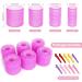 Jumbo Hair Rollers Set Hair Rollers Self Grip Curlers For Long Hair No Heat Curlers Heatless Hair Rollers With Clips & Comb 24 Packs (Red 24Pcs) - Buy Online on GoSupps.com