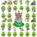 37pcs Yoshi Cake Decorations with 1pcs Yoshi Cake Topper 36pcs Cute Cartoon Cupcake Toppers for Girls Birthday Party Decorations