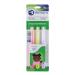 Brilliant Child Toothbrush - Boys and Girls Age 2-5 Years Old, Use When Molars Appear, Round Brush Head- Micro Bristles - Whole Mouth Toothbrush, 3 Count Kids Toothbrush Set, Pink-Lime-Lilac 3 Count (Pack of 1) Pink-lime-lilac
