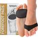 Brison Metatarsal Pads for Women Men Ball of Foot Cushion Sleeves Burning Sensations Forefoot Blisters Metatarsalgia Pain Relief Foot Health Care Tight Fitting Feet Black Large