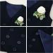 ZOEREA Baby Boy Gentleman Tuxedo Outfit Set | Formal Wedding Suit for Infant 12-18 Months | Long Sleeve Shirt, Suspender Pants, Vest, Bowtie, Boutonniere | Blue - Buy Online on GoSupps.com