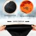 Lvaiz Winter Fleece Lined Knitted Beanie Hat - Reversible Windproof Watch Cap for Men and Women - Black and Orange - Warm Skull Cap - One Size - Buy Online on GoSupps.com