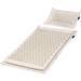 ProsourceFit Ki Acupressure Mat and Pillow Set - Natural Linen for Pain Relief and Muscle Relaxation - Buy Online on GoSupps.com