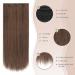 Feshfen Clip In Hair Extensions - 50cm 4PCs Synthetic Chocolate Brown Extensions for Women - Smooth Long Hair - Buy Online on GoSupps.com