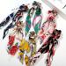 Vintage Floral Satin Bowknot Scrunchies Hair Ties Set with Pearl 6 PCS for Women & Girls - Buy Online on GoSupps.com