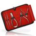 Sunglow pedicure and manicure set-5-part nail set |Practical nail care set for women and men with nailetui - Podology set made of stainless stainless steel