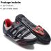 Unisex Peloton Compatible Cycling Shoes with Look Delta Cleats - Indoor Road Biking Spin Shoes for Men and Women - SPD Clip On - Black/Grey - Size 7.5 Women/5.5 Men - Buy Online on GoSupps.com