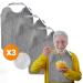 Buy Mimuselina Waterproof Adult Bibs - 3-Pack Terry Bibs for Seniors Elastic & Adjustable Neck Washable Perfect for Easy Mealtime Cleanup - Buy Online on GoSupps.com