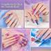 Dipping Powder Nails Set - 29PCS Starter Kit | 8 Colors French Nail Powder + Activator Base & Top Coat | Ideal for Beginners | Pink Blue & Glitter Manicure - Buy Online on GoSupps.com