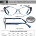 Shop EYEURL 3 Pack Cat Eye Reading Glasses - Blue Light Blocking Rhinestone Coating Spring Hinges +2.50 Magnification - Stylish Eyewear for Women - Buy Online on GoSupps.com