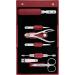 ZWILLING Manicure and Pedicure Set Travel Case Set Nail Care Leather 7-piece Red Red Single