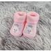 Royal Icon 2 x Pairs Baby Booties 0-3 Months | Soft & Stylish Newborn Slippers | Ideal for Indoor & Outdoor Use | White Pink Teddy Design - Buy Online on GoSupps.com