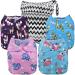 Anmababy 4 Pack Adjustable Size Waterproof Washable Pocket Cloth Diapers with 4 Inserts and Wet Bag for Baby Girls.(CD4-002) 4 Pack-pb