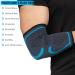360 Relief Compression Elbow Brace Sleeve for Men and Women - Medium Blue | Pain Relief for Tendonitis, Tennis, Golf, Workout, Weightlifting - Includes Mesh Laundry Bag - Buy Online on GoSupps.com