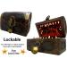 Conjurer Co. Mimic Dice Chest Storage Box - Free Lock & Key - Holds 4 Sets of Polyhedral Dice - for Dungeons & Dragons Players and DMs - Buy Online on GoSupps.com
